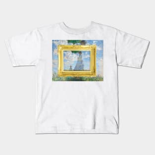 PANTONE MONET - Claude Monet's Madame Monet and Her Son (1875) by Claude Monet Kids T-Shirt